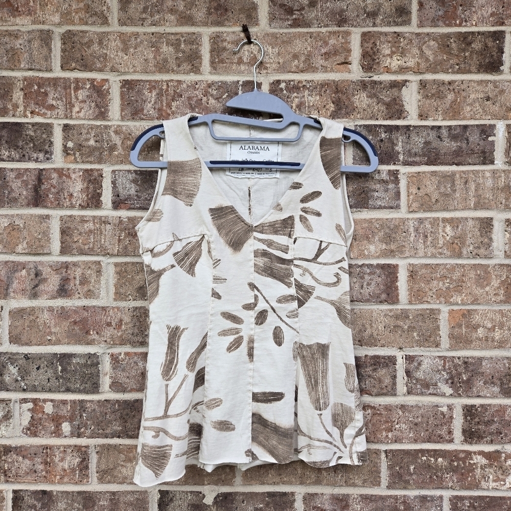 Alabama Chanin 100% organic cotton Top Size S